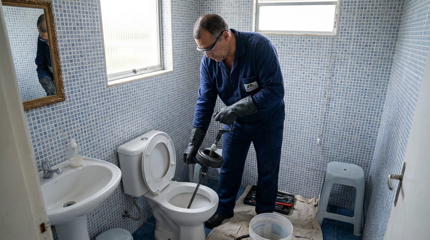 Desentupimento de vaso profissional em Taubaté‑SP