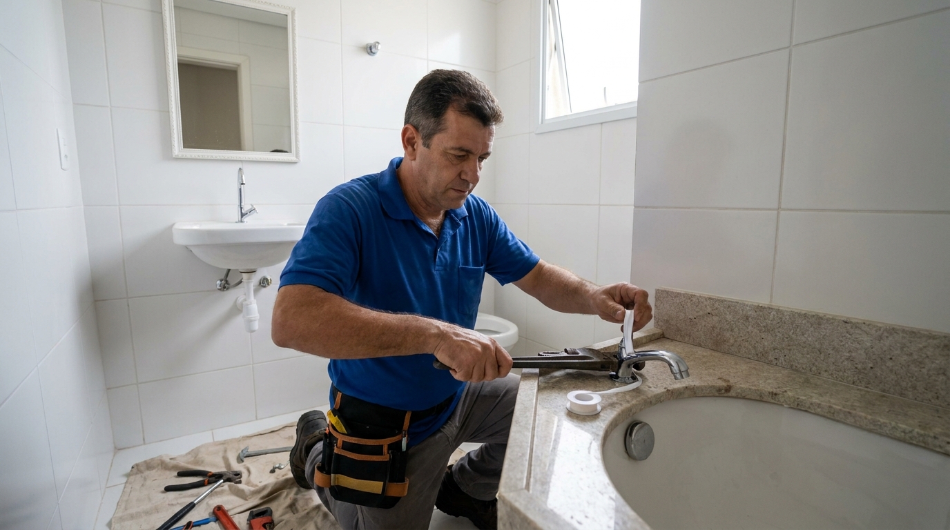 Instalação de torneira de cozinha em Taubaté‑SP