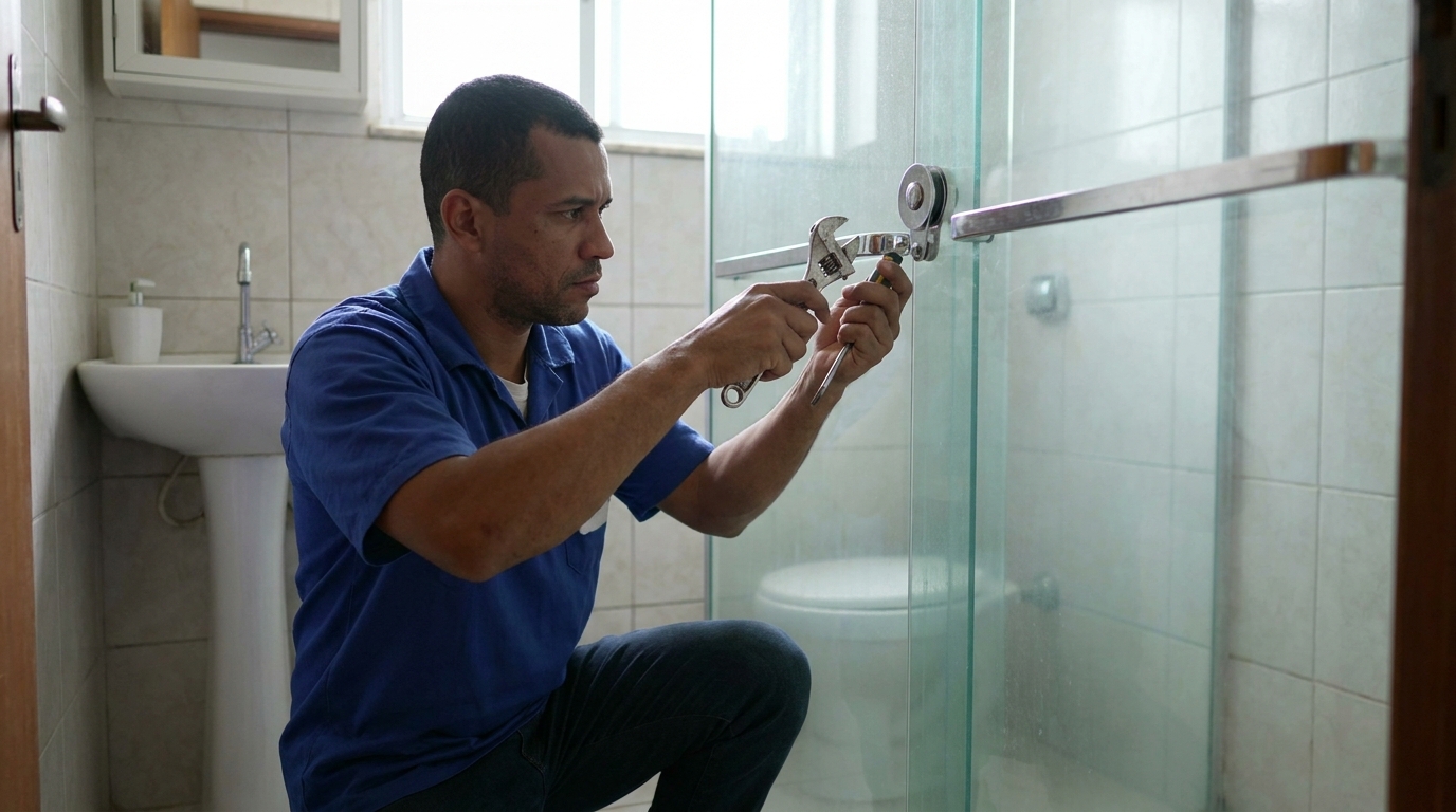 Manutenção e reparo de box de vidro perto de mim em Taubaté‑SP